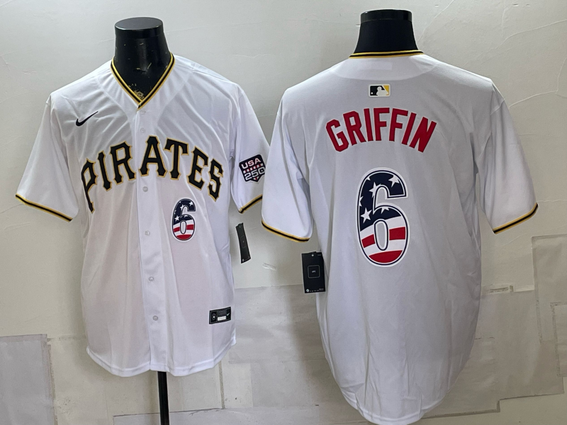 Men Pittsburgh Pirates #6 Griffin white MLB Nike 0723001